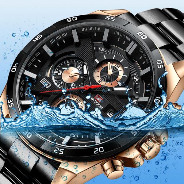 wristwatches vava voom brand watch men stainless steel business date clock waterproof luminous luxury sport quartz wrist, Slivery;brown
wristwatches vava voom brand watch men stainless steel business date clock waterproof luminous luxury sport quartz wrist, Slivery;brown