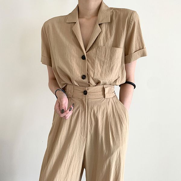 women's two piece pants korean style summer casual temperament lapel single-breasted short-sleeved shirt + high-waist straight wid, White
women's two piece pants korean style summer casual temperament lapel single-breasted short-sleeved shirt + high-waist straight wid, White