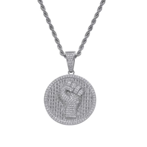 chains 2021 iced out bling round fist pendant necklaces gold silver color 5a zircon power charm men's hip hop jewelry
chains 2021 iced out bling round fist pendant necklaces gold silver color 5a zircon power charm men's hip hop jewelry