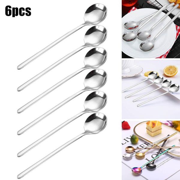 spoons 6pcs/set stainless steel spoon long handle dessert tea kitchen milk coffee drink tableware cooking
spoons 6pcs/set stainless steel spoon long handle dessert tea kitchen milk coffee drink tableware cooking