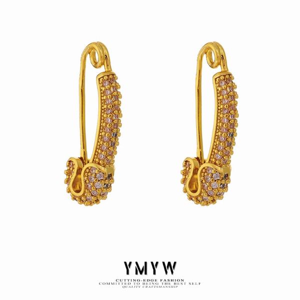 hoop & huggie ymyw pin earrings texture metal copper 14 k plated delicate cubic zirconia women trendy jewelry gala gift 2021, Golden;silver 
hoop & huggie ymyw pin earrings texture metal copper 14 k plated delicate cubic zirconia women trendy jewelry gala gift 2021, Golden;silver