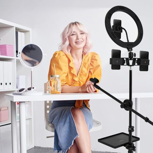 flash heads led ring light live set pography video fill dimmable with tripod phone holder mic stand for selfie makeup
flash heads led ring light live set pography video fill dimmable with tripod phone holder mic stand for selfie makeup