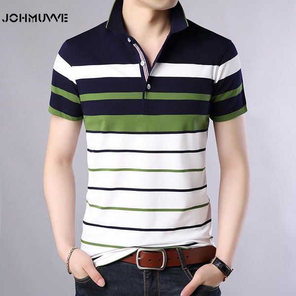 men's polos johmuvve 2021 arrival shirt striped short sleeve summer cool streetwear fashion male men clothes, White;black
men's polos johmuvve 2021 arrival shirt striped short sleeve summer cool streetwear fashion male men clothes, White;black