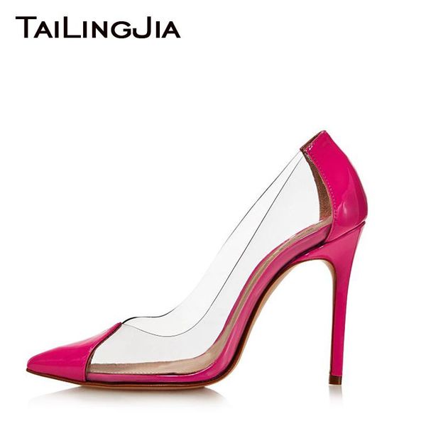 dress shoes clear transparent pvc high heel women sandals woman pointed toe patent leather slip on brand ladies handmade 2021, Black
dress shoes clear transparent pvc high heel women sandals woman pointed toe patent leather slip on brand ladies handmade 2021, Black