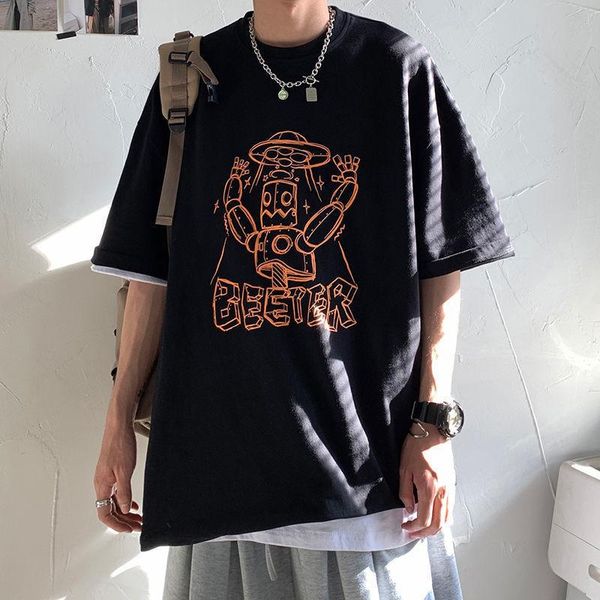 men's t-shirts men 5 quarter sleeve summer male 5xl loose breathable cozy print korean fashion ulzzang chic streetwear hip-hop casual, White;black
men's t-shirts men 5 quarter sleeve summer male 5xl loose breathable cozy print korean fashion ulzzang chic streetwear hip-hop casual, White;black