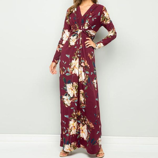 casual dresses women floral print robe dress vintage long maxi elegant sleeve v neck female clothes autumn holiday, Black;gray
casual dresses women floral print robe dress vintage long maxi elegant sleeve v neck female clothes autumn holiday, Black;gray