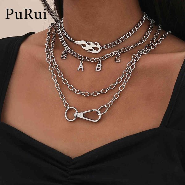 multilayered punk neck chains with fire letter hook pendant neckalce for women couple hip hop metal necklaces steampunk jewelry, Silver
multilayered punk neck chains with fire letter hook pendant neckalce for women couple hip hop metal necklaces steampunk jewelry, Silver