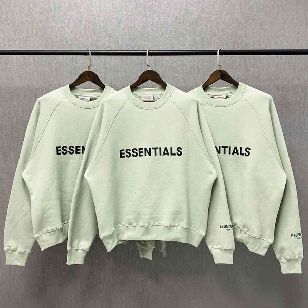 brand fear of god double thread essentials letter avocado green fog plush round neck pullover men's sweater, White;black
brand fear of god double thread essentials letter avocado green fog plush round neck pullover men's sweater, White;black