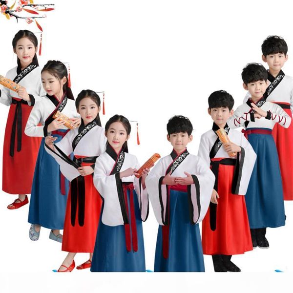 2019 kids traditional chinese clothing baby girls ancient costumes folk dance hanfu dress stage performance boys culture tang, Black;red
2019 kids traditional chinese clothing baby girls ancient costumes folk dance hanfu dress stage performance boys culture tang, Black;red