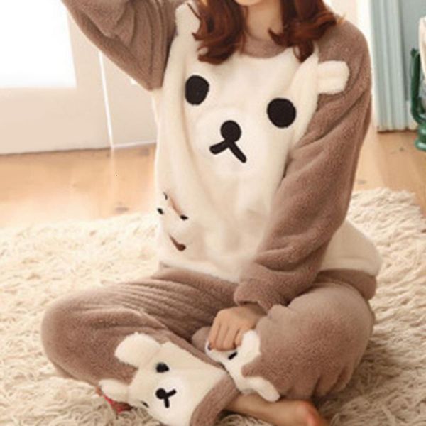 women pajama sets winter soft thicken cute cartoon flannel sleepwear 2 pcs/set warm pants home clothes mujer, Black;red
women pajama sets winter soft thicken cute cartoon flannel sleepwear 2 pcs/set warm pants home clothes mujer, Black;red