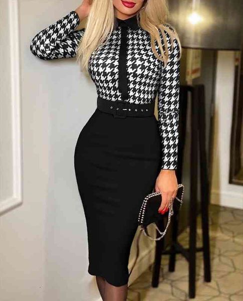 autumn tight fashion elegant office womens dress plaid print belt long sleeve, Black;gray
autumn tight fashion elegant office womens dress plaid print belt long sleeve, Black;gray
