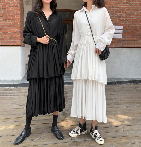 casual dresses women solid dress harajuku pleated ladies midi a-line chic fashion high waist turn-down collar sweet, Black;gray
casual dresses women solid dress harajuku pleated ladies midi a-line chic fashion high waist turn-down collar sweet, Black;gray