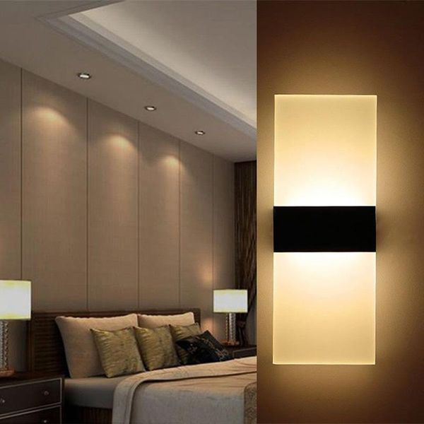 led wall light-up down cube indoor outdoor sconce lighting lamp fixture decor i88