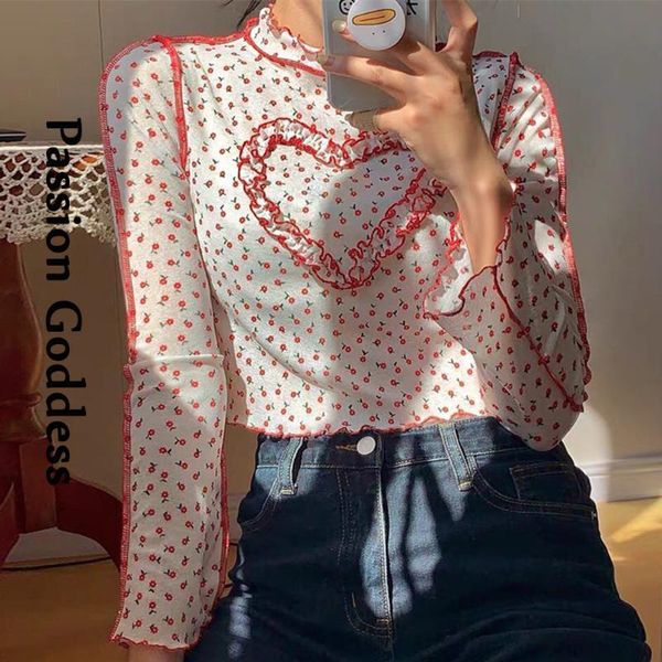 women's t-shirt sweet cute women girls love heart ruffle crop shirts long sleeve flower printed cropped korean style bodycon t shirt 20, White
women's t-shirt sweet cute women girls love heart ruffle crop shirts long sleeve flower printed cropped korean style bodycon t shirt 20, White