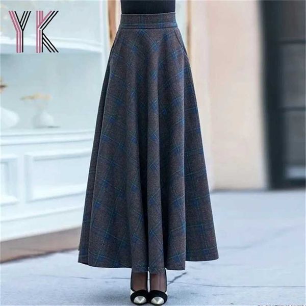 plaid pocket back elastic high waist mom long skirts elegant loose drape wool warm sukienka autumn winter aesthetic vintage saia 211119, Black
plaid pocket back elastic high waist mom long skirts elegant loose drape wool warm sukienka autumn winter aesthetic vintage saia 211119, Black