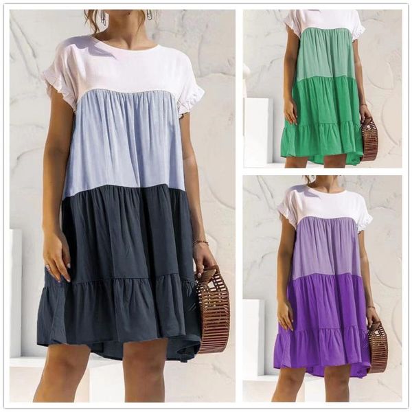casual dresses 2021 stitching women's dress spring and summer put on holiday skirts, Black;gray
casual dresses 2021 stitching women's dress spring and summer put on holiday skirts, Black;gray
