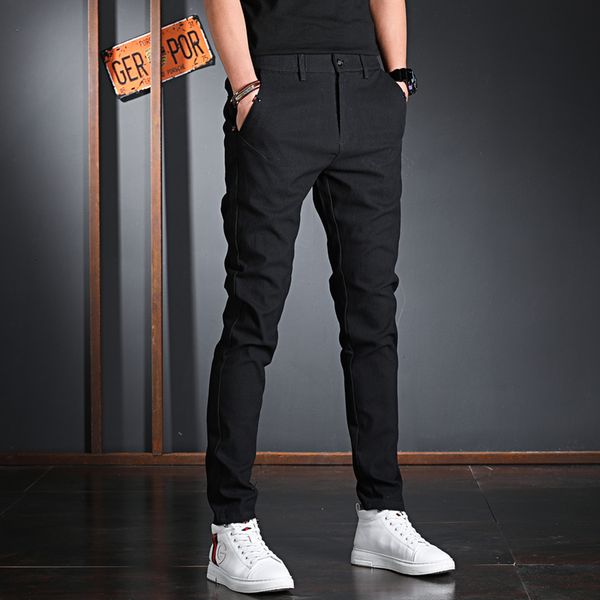 2021 novos homens calas casuais moda coreano streetwear algodo preto magro ajuste sqvo, Black
2021 novos homens calas casuais moda coreano streetwear algodo preto magro ajuste sqvo, Black