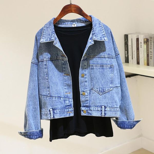 women's jackets vintage washed blue denim women basic coat spring autumn big pocket long sleeve jeans jacket female short loose outerwe, Black;brown
women's jackets vintage washed blue denim women basic coat spring autumn big pocket long sleeve jeans jacket female short loose outerwe, Black;brown