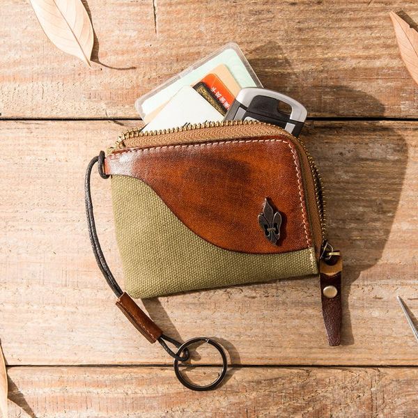 wallets retro cowhide woman's men wallet vegetable tanned leather canvas stitching card holder coin purse key simple small money bag, Red;black
wallets retro cowhide woman's men wallet vegetable tanned leather canvas stitching card holder coin purse key simple small money bag, Red;black