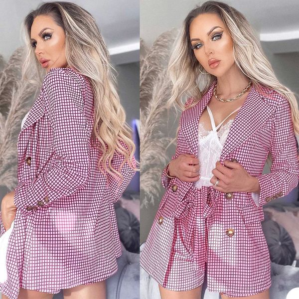 pink plaid celebrity women blazer pants suits summer short lady formal party prom red carpet outfit coat(jacket+pants), Black;red
pink plaid celebrity women blazer pants suits summer short lady formal party prom red carpet outfit coat(jacket+pants), Black;red