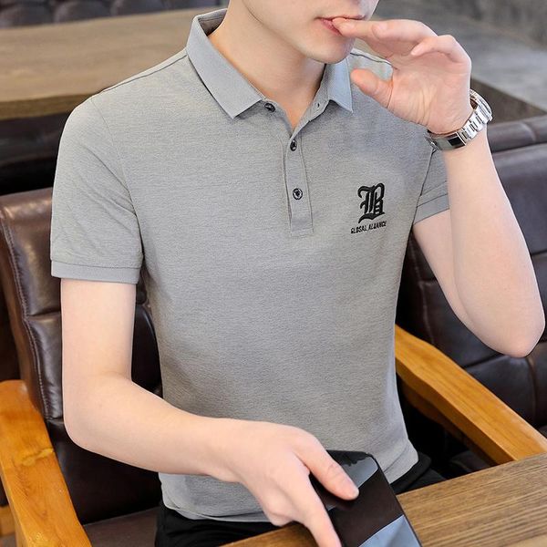 men's polos summer ice silk shirts for men 2021 embroidery logo short sleeve business social street wear tee male clothing, White;black
men's polos summer ice silk shirts for men 2021 embroidery logo short sleeve business social street wear tee male clothing, White;black