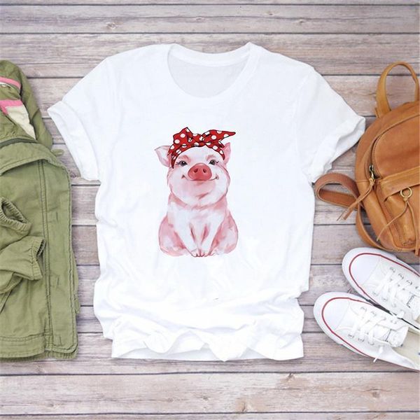 t shirt graphic tees for women short sleeve cartoon pig bow print cute girls white t-shirt women clothes t-shirts 2021
t shirt graphic tees for women short sleeve cartoon pig bow print cute girls white t-shirt women clothes t-shirts 2021