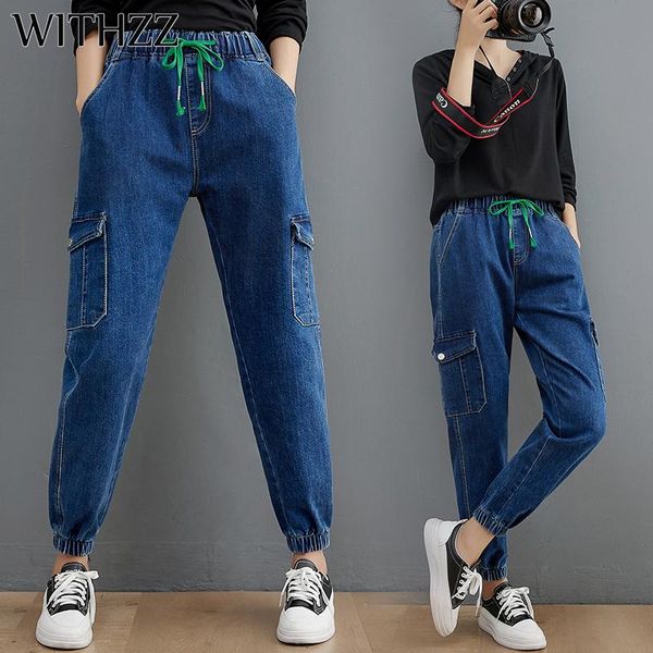 women's jeans withzz spring autumn female high-waist blue denim elastic waist loose harem pants women
women's jeans withzz spring autumn female high-waist blue denim elastic waist loose harem pants women