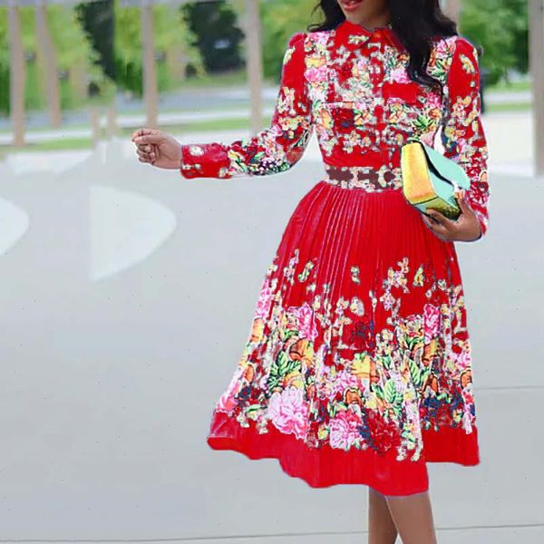 dinner african autumn floral print dress plus size 2021 elegant lady party robe vestiods high waist pleated dress tunic, Black;gray
dinner african autumn floral print dress plus size 2021 elegant lady party robe vestiods high waist pleated dress tunic, Black;gray