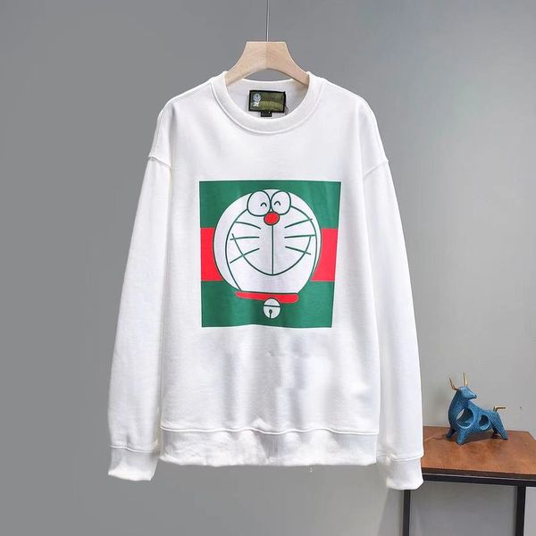 2021 spring and autumn new women's blue embroidery blue fat robot cat round neck loose casual long sleeve sweater1010, Black
2021 spring and autumn new women's blue embroidery blue fat robot cat round neck loose casual long sleeve sweater1010, Black