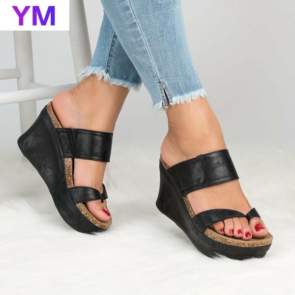 sandals 2021 women platform wedges for high heel summer casual shoes fashion leather solid color, Black
sandals 2021 women platform wedges for high heel summer casual shoes fashion leather solid color, Black