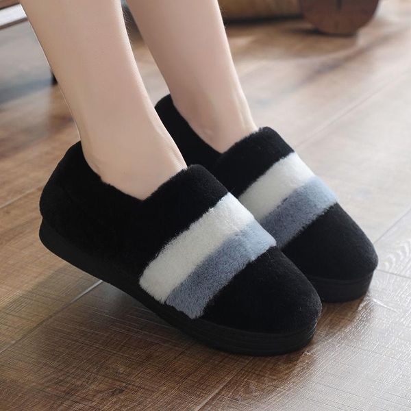slippers cotton women's indoor thick-soled anti-slip home warm shoes cute cartoon hair dragged in winter., Black
slippers cotton women's indoor thick-soled anti-slip home warm shoes cute cartoon hair dragged in winter., Black