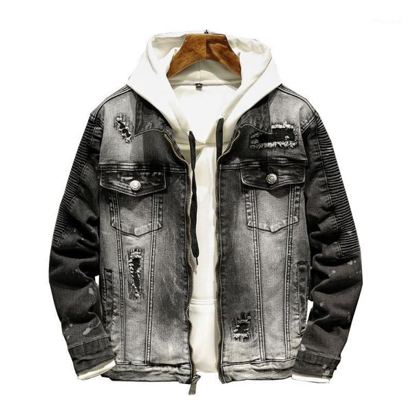 men's jackets erenejian fashion hi street ripped biker jeans jacket streetwear distressed motorcycle denim trucker coat holes, Black;brown
men's jackets erenejian fashion hi street ripped biker jeans jacket streetwear distressed motorcycle denim trucker coat holes, Black;brown