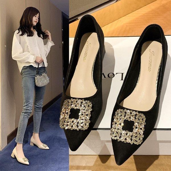 office lady shoes super comfortable women's high heels youth mid heels pointed shallow fashion women shoes big size 35 43, Black
office lady shoes super comfortable women's high heels youth mid heels pointed shallow fashion women shoes big size 35 43, Black