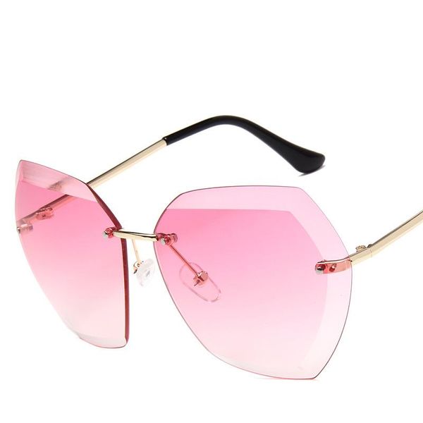 sunglasses large-frame cut-edge ladies trendy rimless ocean street shooting glasses, White;black
sunglasses large-frame cut-edge ladies trendy rimless ocean street shooting glasses, White;black