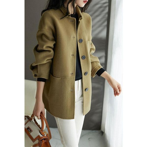 women's wool & blends 2021 autumn and winter buttoned ladies jacket fashion atmosphere loose casual simple chic retro button women, Black
women's wool & blends 2021 autumn and winter buttoned ladies jacket fashion atmosphere loose casual simple chic retro button women, Black
