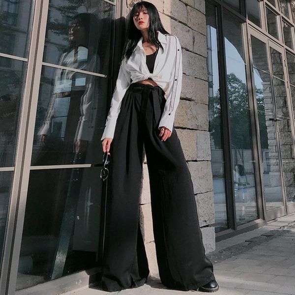 women's pants & capris lanmrem 2021 season high waist flare full length spring and summer all match pleated female trousers wl88901l, Black;white
women's pants & capris lanmrem 2021 season high waist flare full length spring and summer all match pleated female trousers wl88901l, Black;white