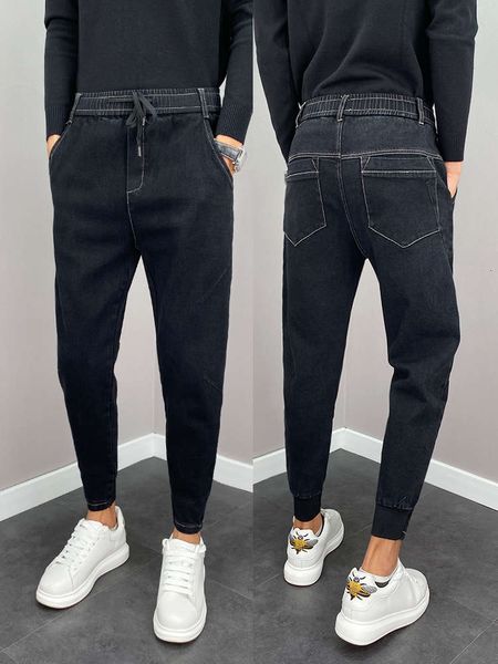 net red black jeans pants men's slim little feet autumn 2021 fashion brand versatile strapping spirit pants, Blue
net red black jeans pants men's slim little feet autumn 2021 fashion brand versatile strapping spirit pants, Blue