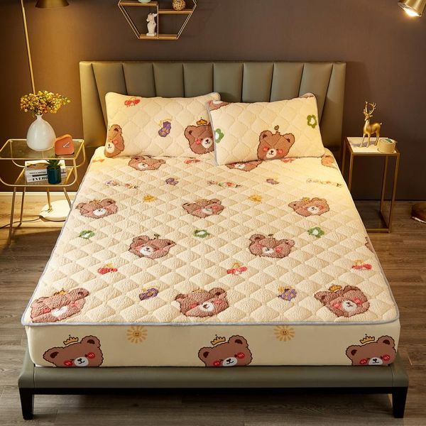sheets & sets 1pc 100% polyester elastic fitted sheet single couple thicken short plush quilted bed cover king bedspread no cases
sheets & sets 1pc 100% polyester elastic fitted sheet single couple thicken short plush quilted bed cover king bedspread no cases