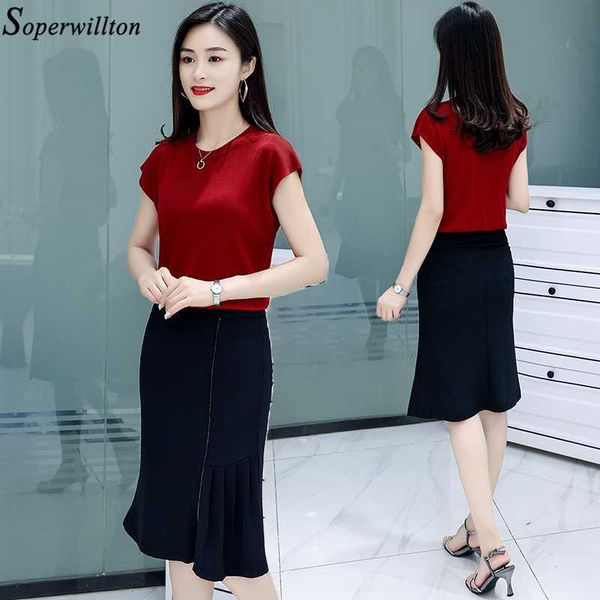 women's blouses & shirts women blouse summer short sleeve knitted 2021 ladies female o-neck pullovers jumpers casual elegant solid, White
women's blouses & shirts women blouse summer short sleeve knitted 2021 ladies female o-neck pullovers jumpers casual elegant solid, White