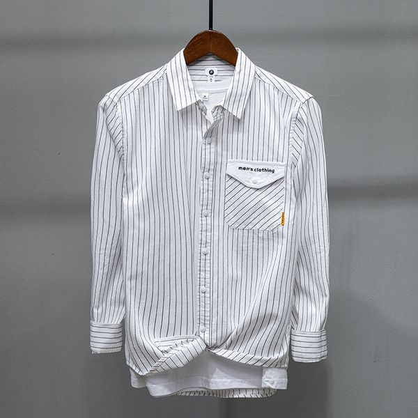 2021 100% cotton spring new style brand casual shirt striped long sleeve white for men fashion comfortable shirts male hrbq, White;black
2021 100% cotton spring new style brand casual shirt striped long sleeve white for men fashion comfortable shirts male hrbq, White;black