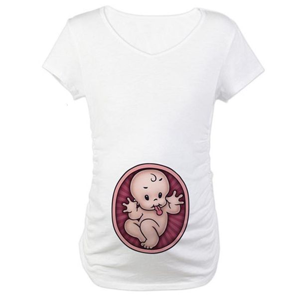 women maternity t-shirt cute baby print o-neck short sleeve pregnant shirt casual tee summer short sleeve female tee shirt, White
women maternity t-shirt cute baby print o-neck short sleeve pregnant shirt casual tee summer short sleeve female tee shirt, White