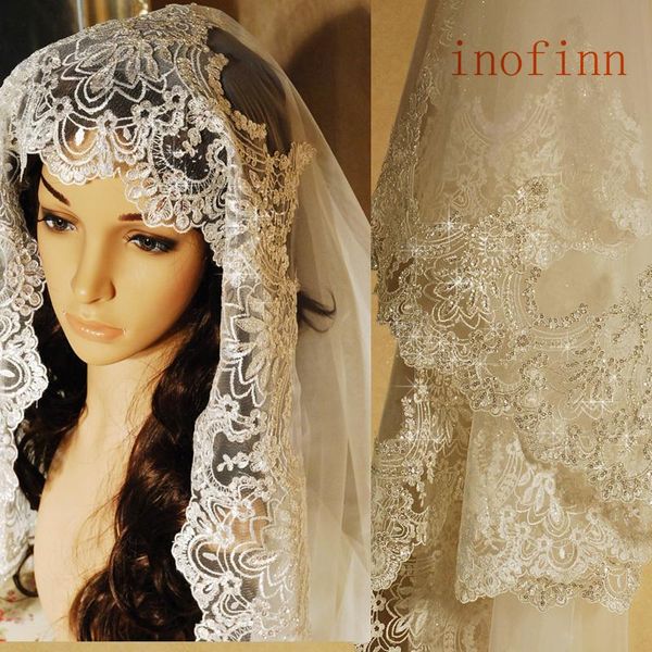 bridal veils 3m lace appliques edge cathedral length sequin veil long wedding chic shiny accessories, Black
bridal veils 3m lace appliques edge cathedral length sequin veil long wedding chic shiny accessories, Black