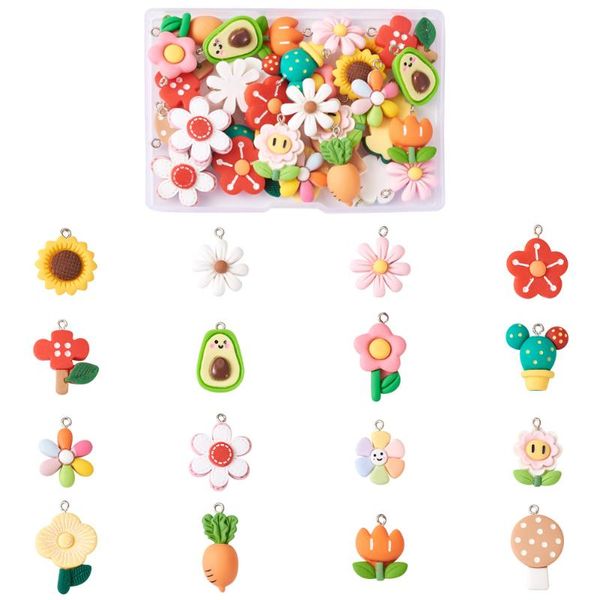 charms 32pcs flower cactus sunflower mushroom carrot avocado pendant making findings handmade jewelry diy for earrings necklace, Bronze;silver
charms 32pcs flower cactus sunflower mushroom carrot avocado pendant making findings handmade jewelry diy for earrings necklace, Bronze;silver