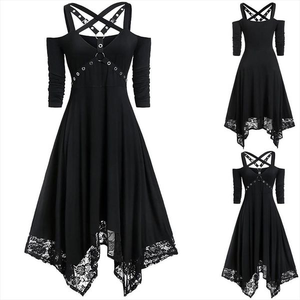 halloween plus size open womens dresses shoulder lace half sleeve gothic fashion clothes party dress vestido invierno mujer, Black;gray
halloween plus size open womens dresses shoulder lace half sleeve gothic fashion clothes party dress vestido invierno mujer, Black;gray
