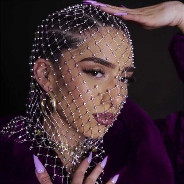 luxury headdress headpiece head scarf cover face hair jewelry for women hollow bling mesh crystal headband hat cap 211019, Silver
luxury headdress headpiece head scarf cover face hair jewelry for women hollow bling mesh crystal headband hat cap 211019, Silver