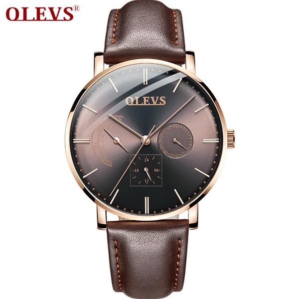 olevs automatic mechanical rose gold waterproof independent multifunctional dial date week display mode random gentlemen clock 5883, Slivery;brown
olevs automatic mechanical rose gold waterproof independent multifunctional dial date week display mode random gentlemen clock 5883, Slivery;brown