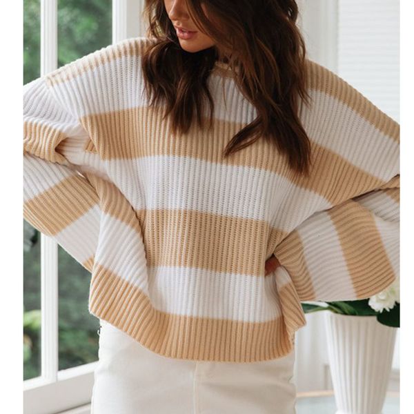 autumn winter sweater women 2020 elegent oversize long sleeve striped loose sweaters cute o neck pullover knitted sweater female 4k22, White;black
autumn winter sweater women 2020 elegent oversize long sleeve striped loose sweaters cute o neck pullover knitted sweater female 4k22, White;black