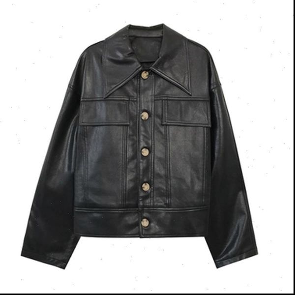 perhaps u women pu faux leather white black jacket pocket turn down collar outwear button high street c0194, Black;brown
perhaps u women pu faux leather white black jacket pocket turn down collar outwear button high street c0194, Black;brown