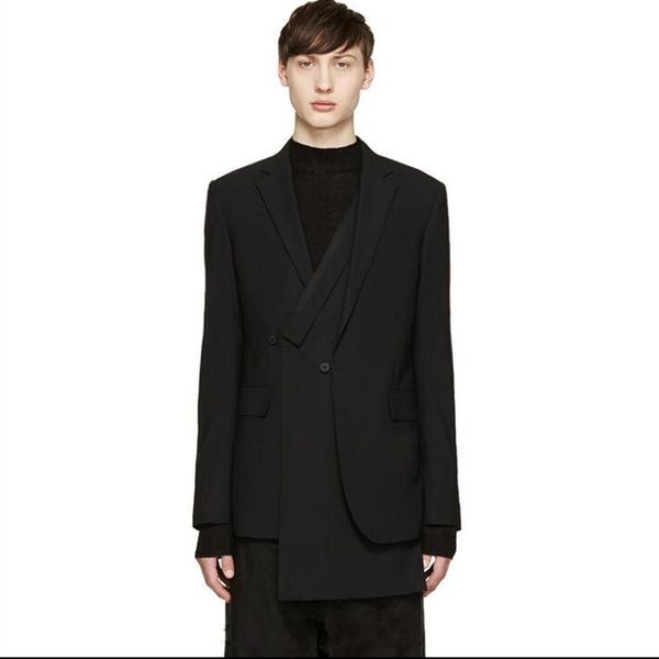 men's suits & blazers m-6xl europe and the united states tide man loose suit all match false two youth hair stylist jacket, White;black
men's suits & blazers m-6xl europe and the united states tide man loose suit all match false two youth hair stylist jacket, White;black