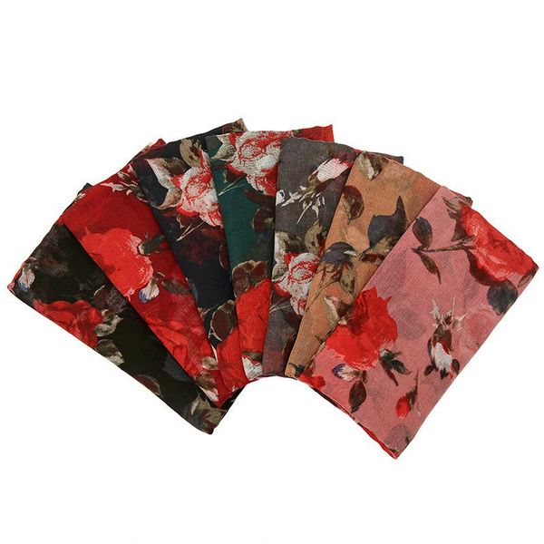 scarves women's lightweight voile female vintage flower print scarf shawl head wraps, Blue;gray
scarves women's lightweight voile female vintage flower print scarf shawl head wraps, Blue;gray